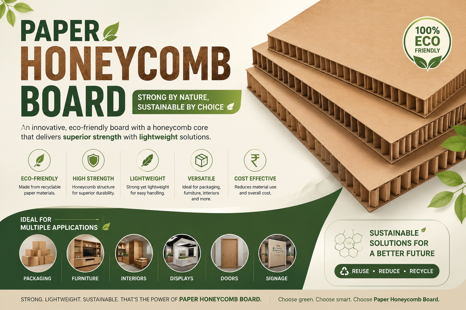 Paper Honeycomb Board Infographic Overview